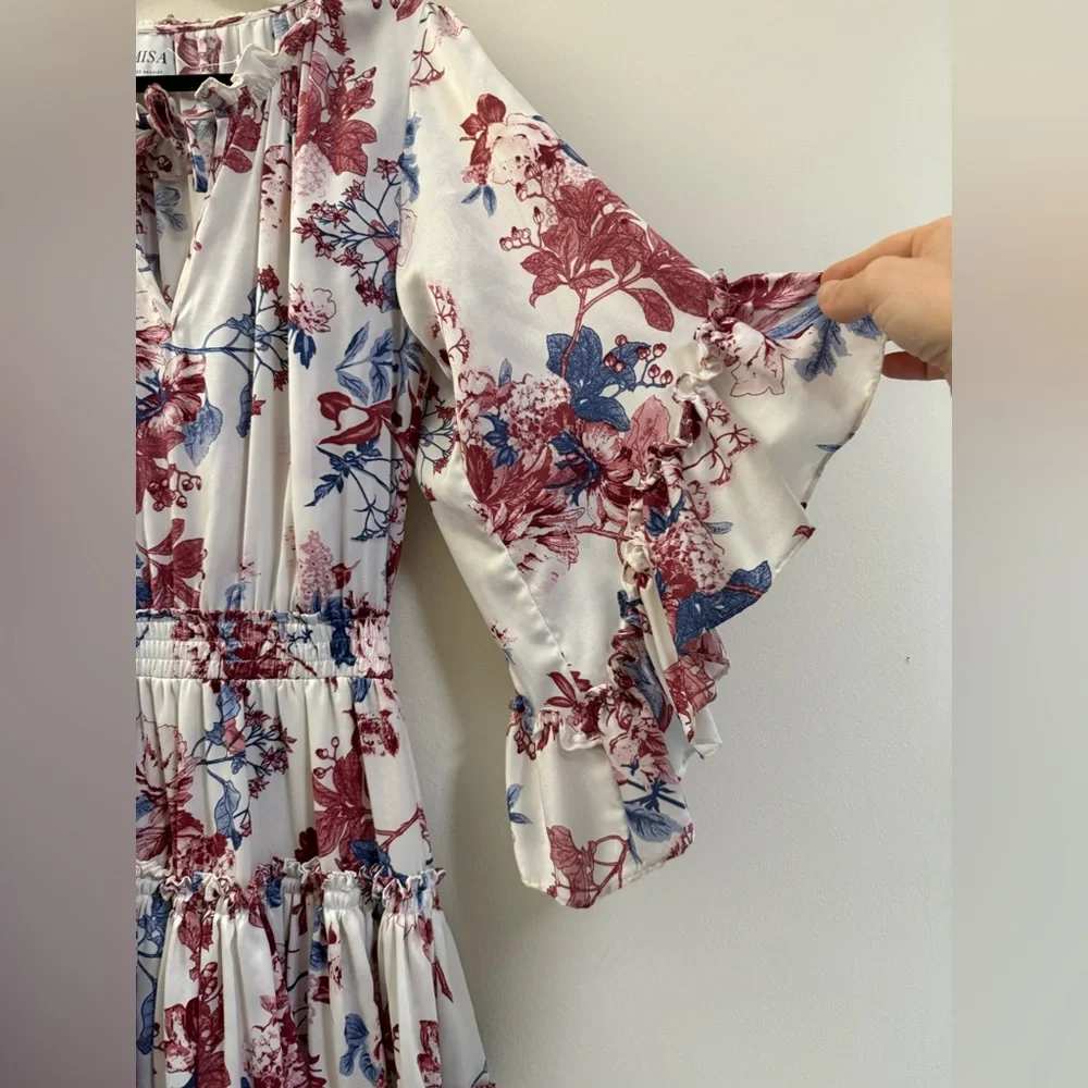 MISA Los‎ Angeles Cecilia Floral Tiered Mini Dress - M